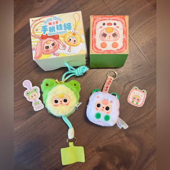 Baby Three Other - *Bundle Of Two 🐸* Baby Three Phone Lanyard Frog & Baby Three Little Mahjong Frog